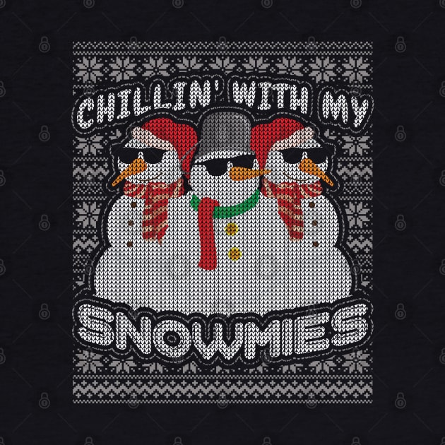 Chillin with my Snowmies Christmas Pajama by aneisha